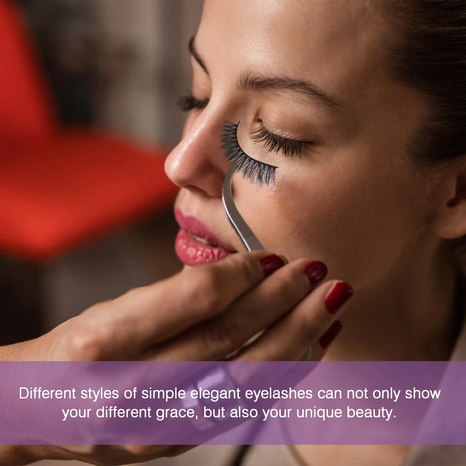 5 Par Kolorowych Sztucznych Rzęs Łatwe w Aplikacji dla Początkujących Kobiet Dziewcząt Modny Dodatek do Oczu na Halloween Boże Narodzenie Imprezy