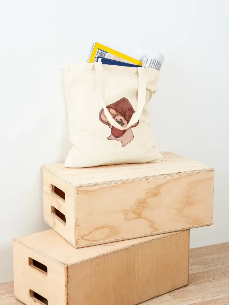 Strawberry for Dinner Tote Bag shopper bag woman shopper bag women canvas custom fabric Women's handbag