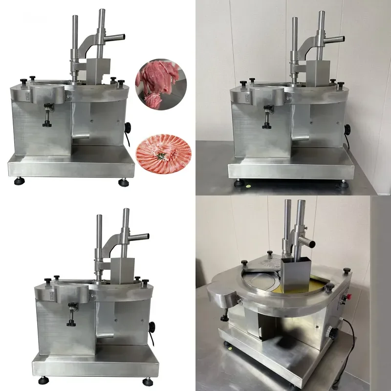 For High Quality Automatic Electric Cold Meat Slicer 220V Shawarma Beef Pork Mutton Bacon Chicken Breast Frozen Food Machine