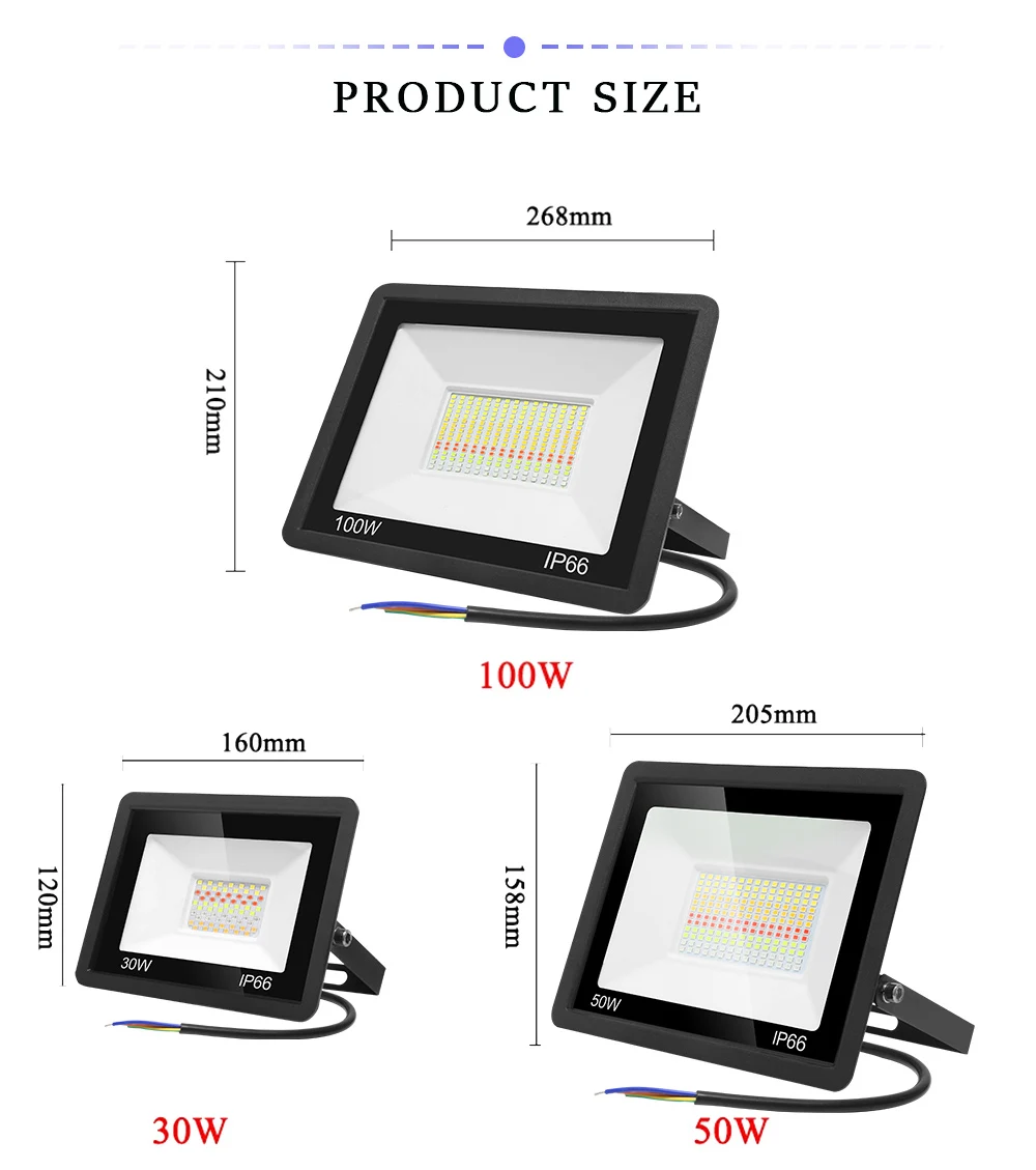 Tuya ไฟฟลัดไลท์ LED 30/50/100W, ไฟสปอตไลท์กลางแจ้งกันน้ำไฟ RGB สมาร์ทวอลท์220V ให้ความอบอุ่นในโคมไฟสไตล์วินเทจ
