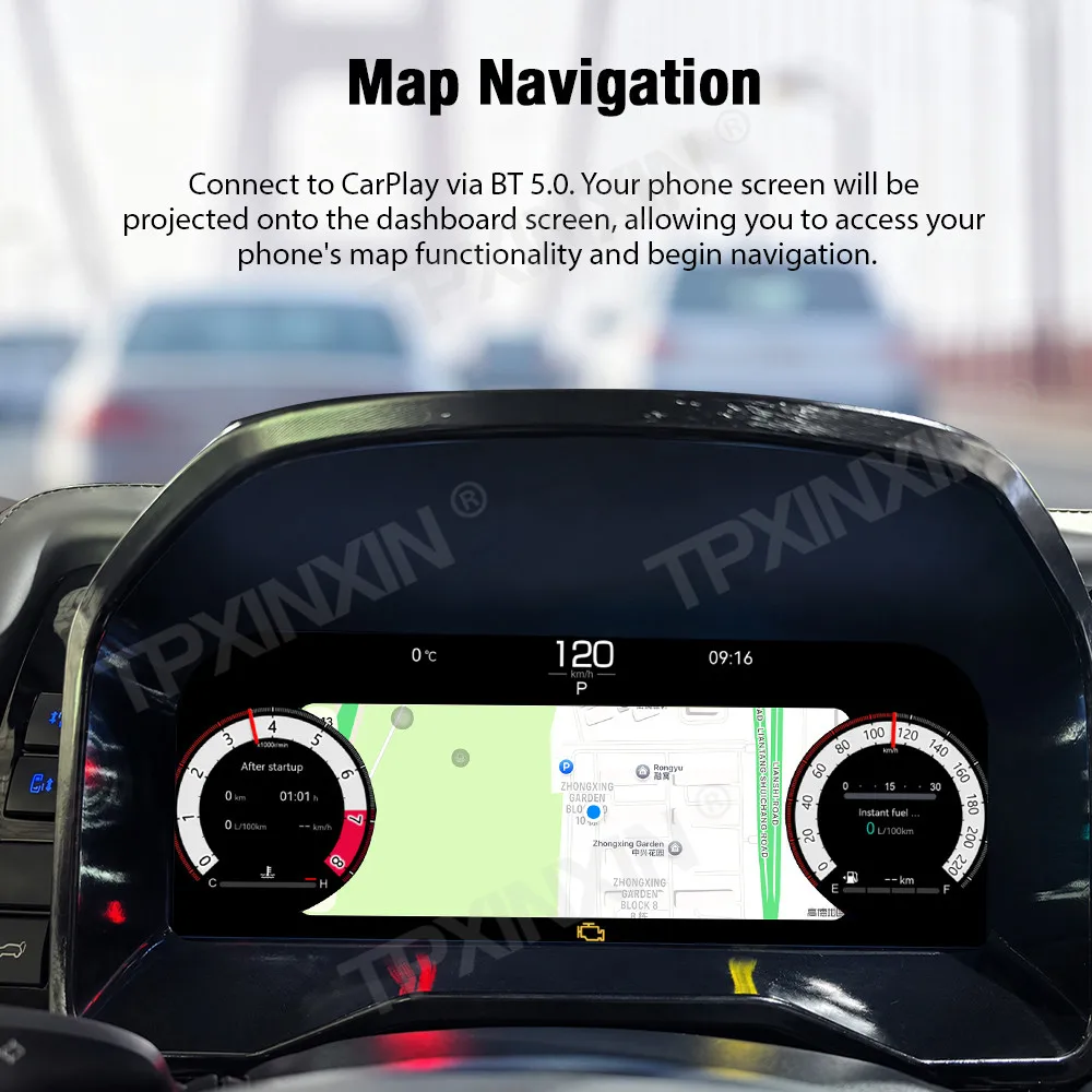 Car Digital Cluster For Toyota Hiace 2021-2025 LCD Virtual Cockpit Instrument Panel Dashboard Meter Speedometer L&R 2 Cameras