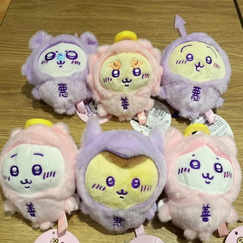 

Мультяшная плюшевая кукла Chiikawa Good and Evil, плюшевая игрушка-подвеска, милая мультяшная сумка Hachiware Usagi Momonga, подвеска в подарок