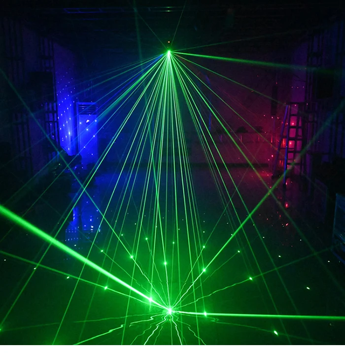 12 x 10 W, 3 Köpfe, stufenlos rotierendes Moving-Head-Licht mit RGG-Laserlicht für DJ, Disco, Bühne, Hochzeit, Musik, Party, Bar – Detail 8