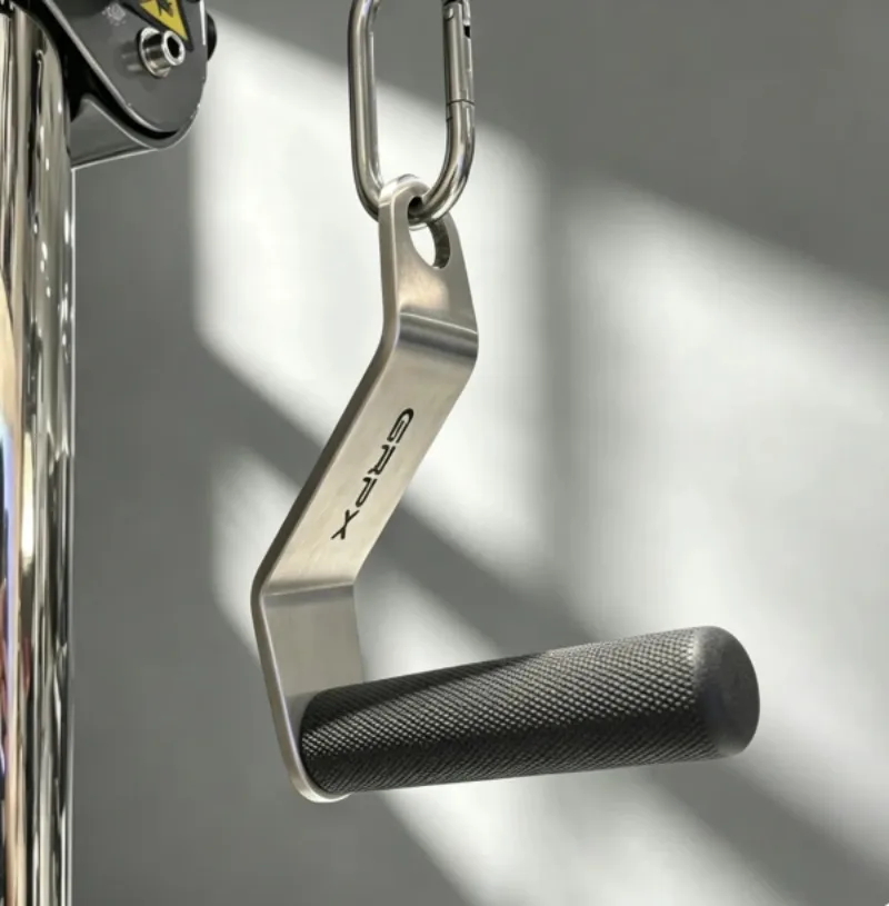 L Shaped Cable Machine Handles Pair Single Hand Lat Pull Down Grip Fitness Training Accessories for Gym Workout Equipment