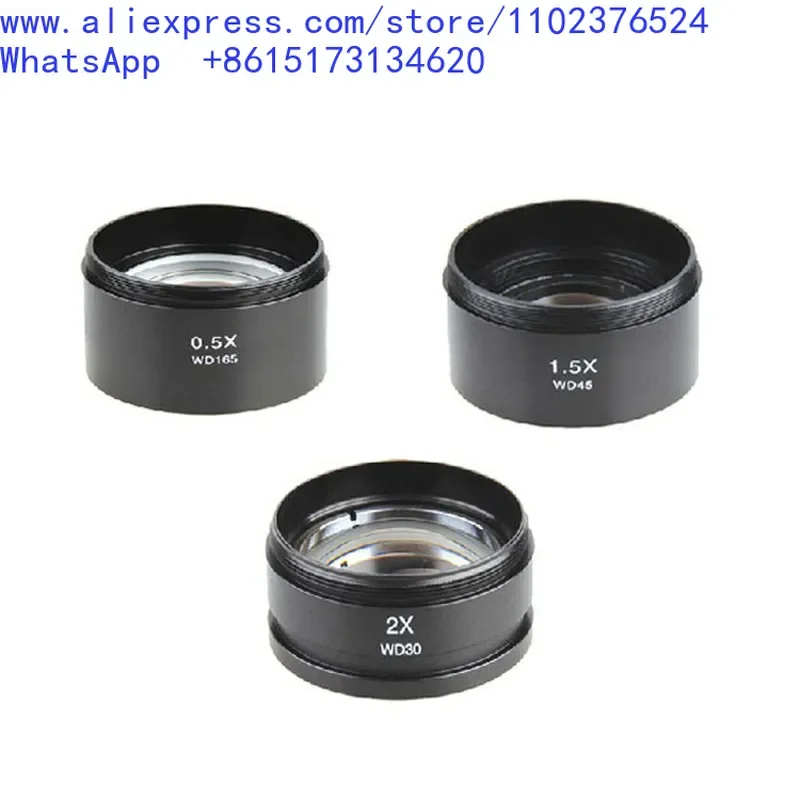 1pcs Stereo Microscope Auxiliary Objective Lens 0.5X 0.7X 0.75X 1.5X 2.0X 3X Multiplier Telescope