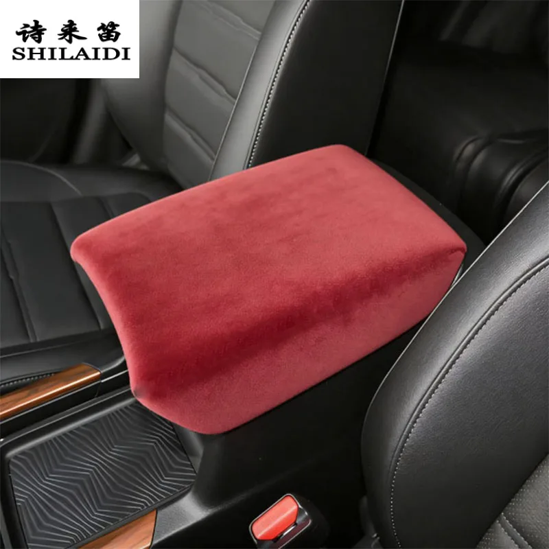 Suede leather Car Wrapping ABS For Honda CRV CR-V 2017-2026 Center Console Stowing Tidying Armrest Box Cover Sticker Accessories