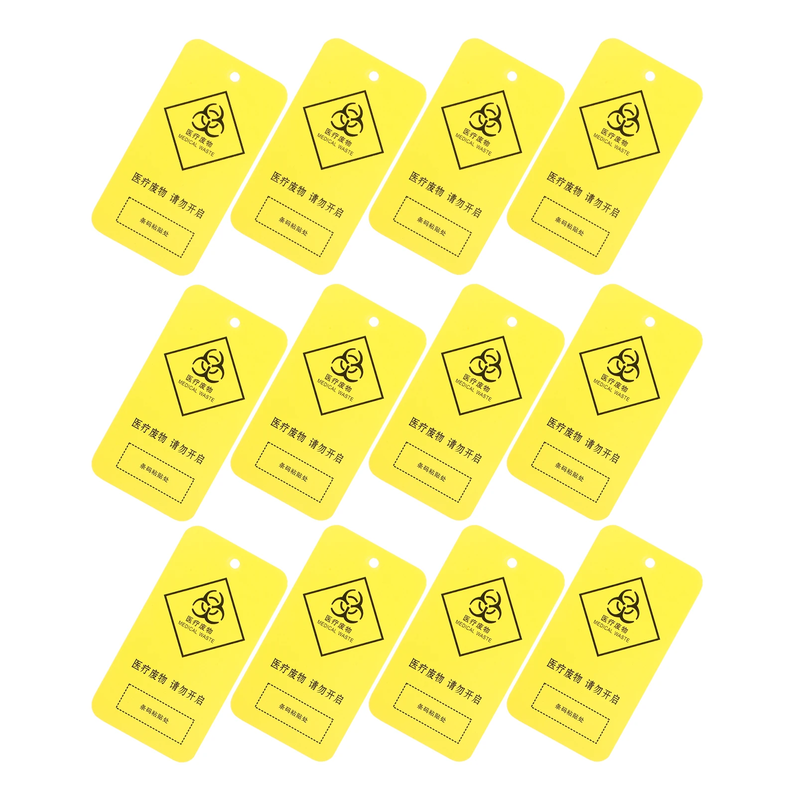 

100 Medical Waste Tags Plastic Hospital Use Garbage Bag Labels Clinics Rubbish Tags Easy Hang Practical Sturdy