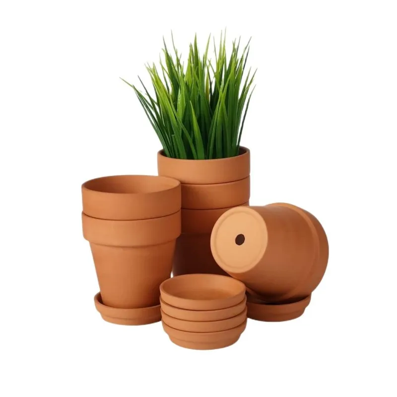 6 Pack 3inch Terracotta Pots with Saucers for Succulents, Clay Flower Planters with Drainage Holes for Indoor, Outdoor Planters
