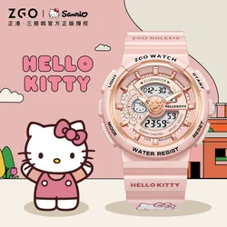 ZGO×Hello Kitty children's digital watch for girls. For students. Luminous watch. Waterproof sports watch. Birthday gift 8573