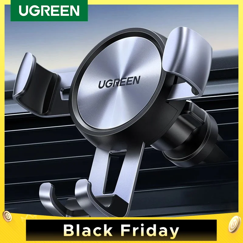 UGREEN Car Phone Holder for Mobile Smartphone Support Cell Phone Stand for iPhone 16 15 Pro Auto Vent Mount Gravity Holder Stand