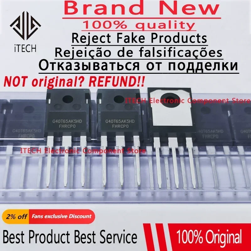10szt/lot Oryginalny CRG40T65AK5HD G40T65AK5HD TO-247 CRG40T65AN5H G40T65AN5H TO-3P 40A 650V IGBT Power Tube 100% nowa i oryginalna