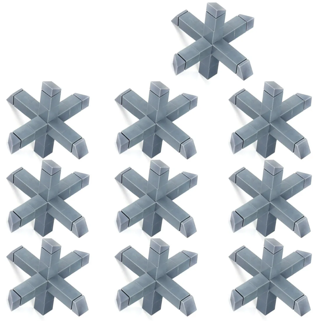 10Pcs WW2 MOC Small Particles Military Decorative Roadblock  Block Assembly Toys For Kids - Coffee / Grey