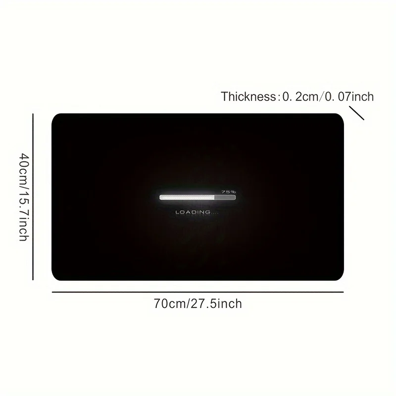 Очень большой коврик для игрового стола с противоскользящей поверхностью — сверхмощный коврик для клавиатуры и мыши компьютера, черный настольный коврик, подходит для офиса