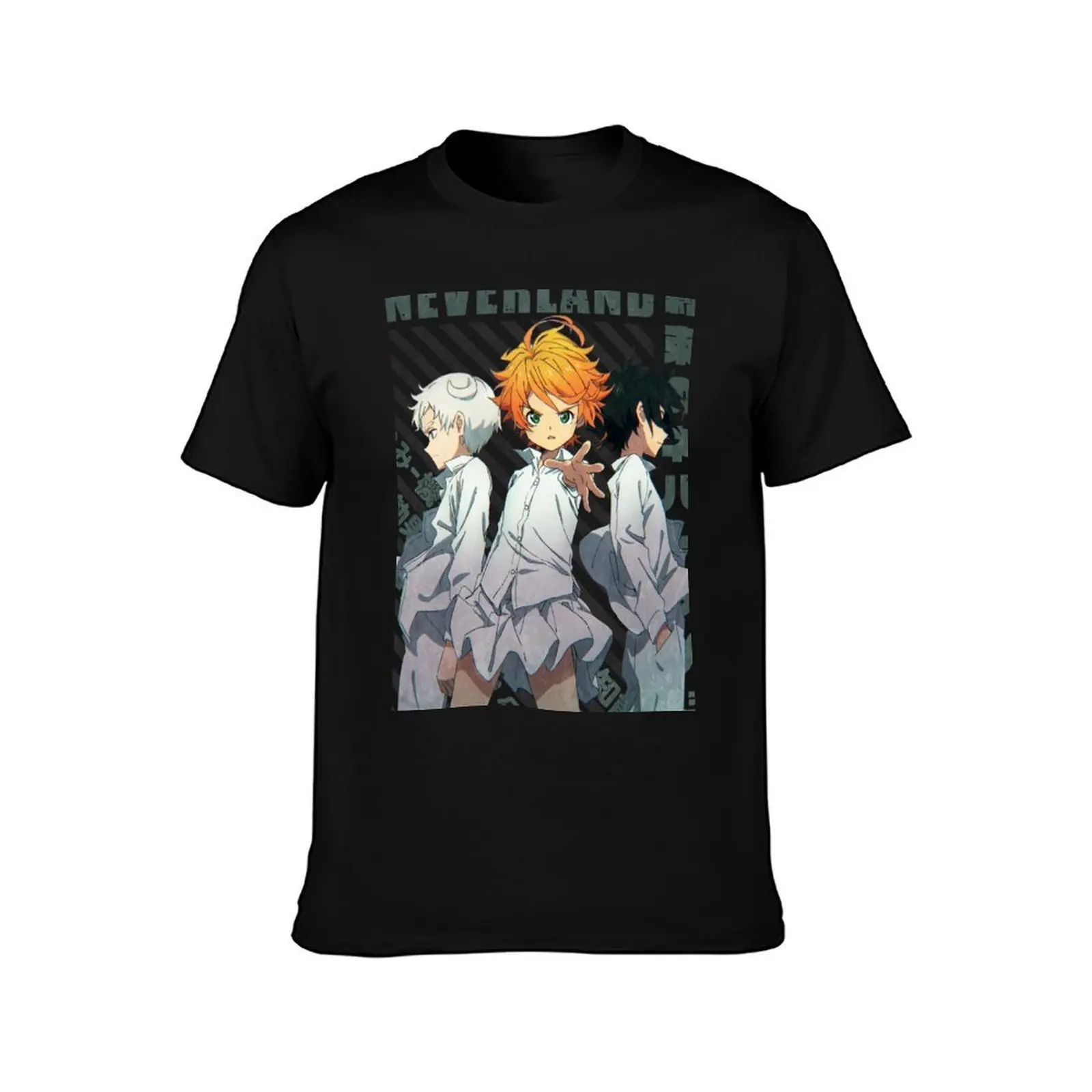 The Promised Neverland T-Shirt, Summer Casual Cotton Tee, Oversized Streetwear Tops, Vintage Graphic Print, Unisex Men Women
