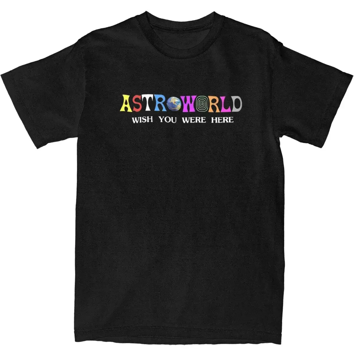 Vintage Astroed T Shirt Summer Funny World Letter Classic T-Shirts 100 Cotton Hippe Tee Shirt For Adult Short-Sleeve Casual Tops