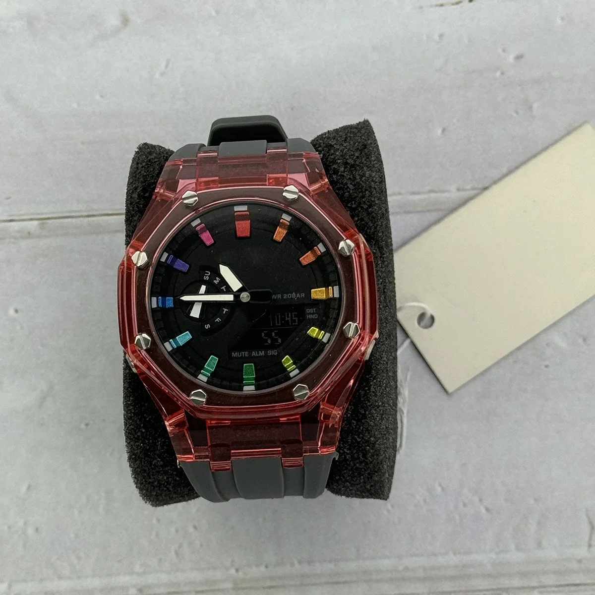 GA-2100AP DIY New Men\'s Watch Series LED Display Dual Resin Strap Luxury G User Sport Multi Shock function Watch