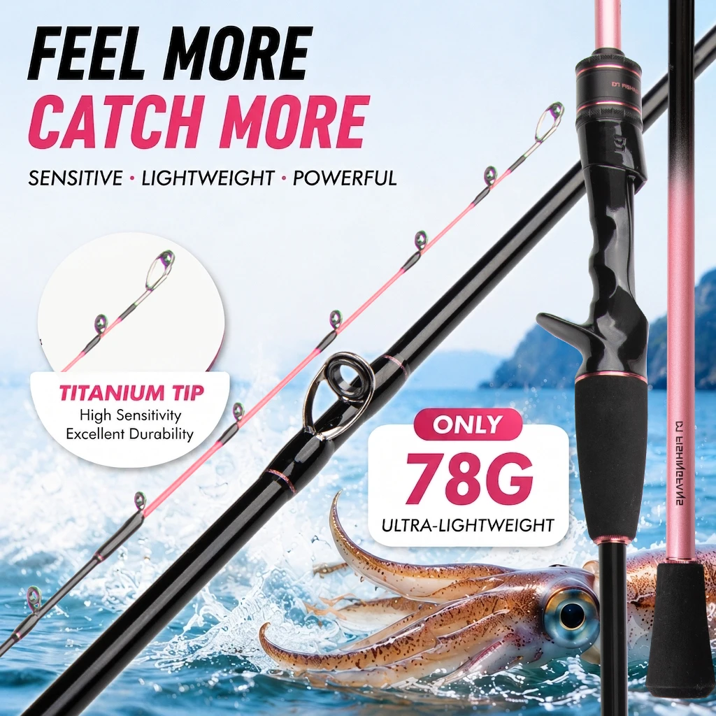 FISHINGFAN Casting Jigging Rod 1.5m 1.6m Hard Power Jigging Rod Powerful Titanium Tip Rod for EGI Squid Octopus Boat Rod