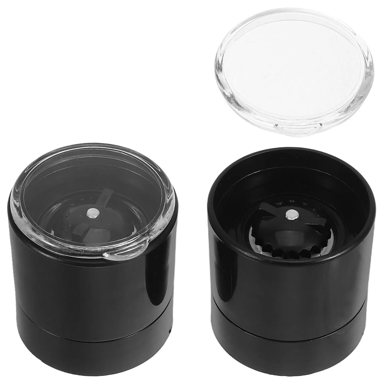 

2Pcs Stainless Steel Grinder Covers for Salt Pepper Grinders Glass Bottle Compatible Adjustable Precision Manual Mill