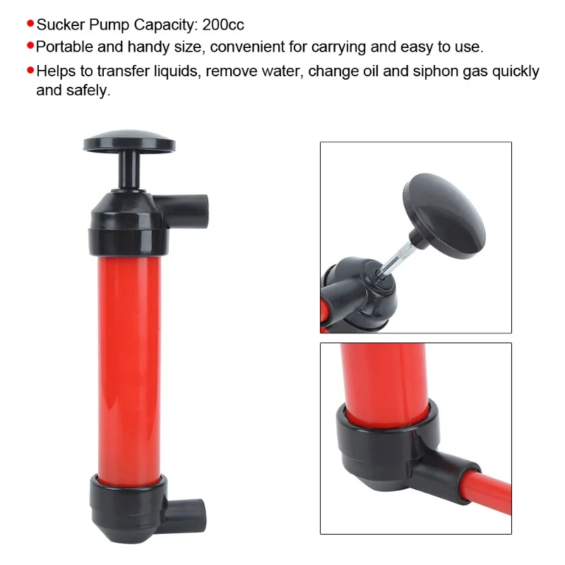 

Portable Manual Car Siphon Pump Pipe Oil Extractor Liquid Fuel Transfer Hand Air Pumps