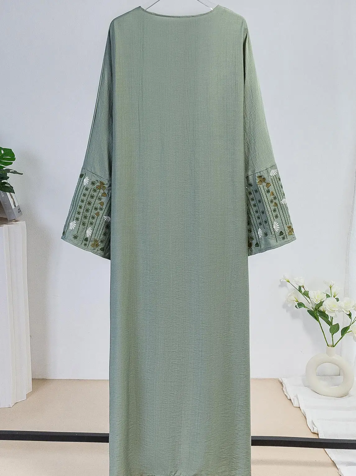 Eid Ramadan Kimono Ricamo Abaya Abito musulmano Donna Dubai Caftano Cardigan Islam Abbigliamento Turchia Caftano Robe Kebaya Jalabiya