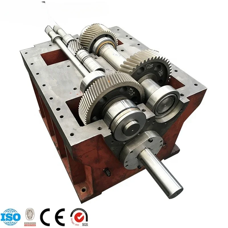 Co Rotating Twin Screw Extruder Gearbox For Extrusion Machine PLC