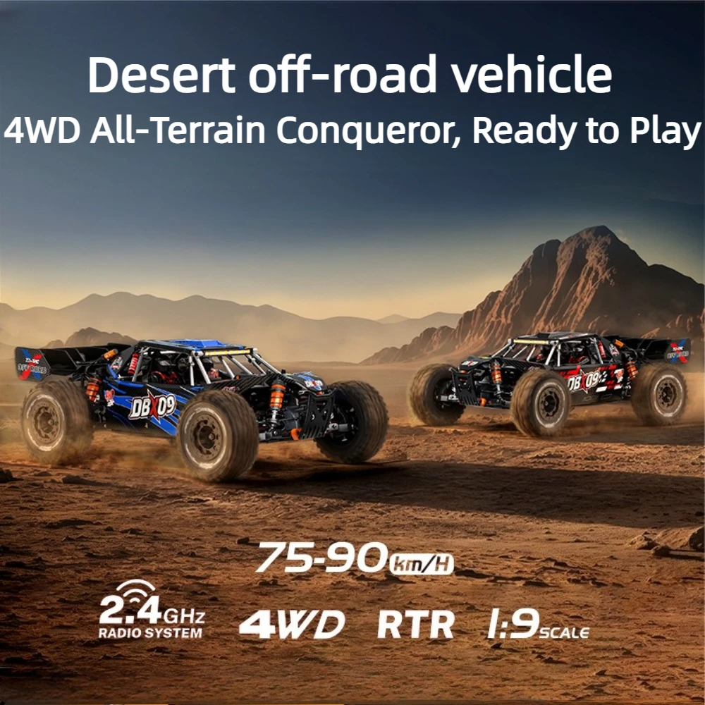 DBX09 1/9 RC 4WD Car Full Scale Brushless Metal Differential Desert Off-Road Vehicle Electric Adult Simulation Toy Car Gift