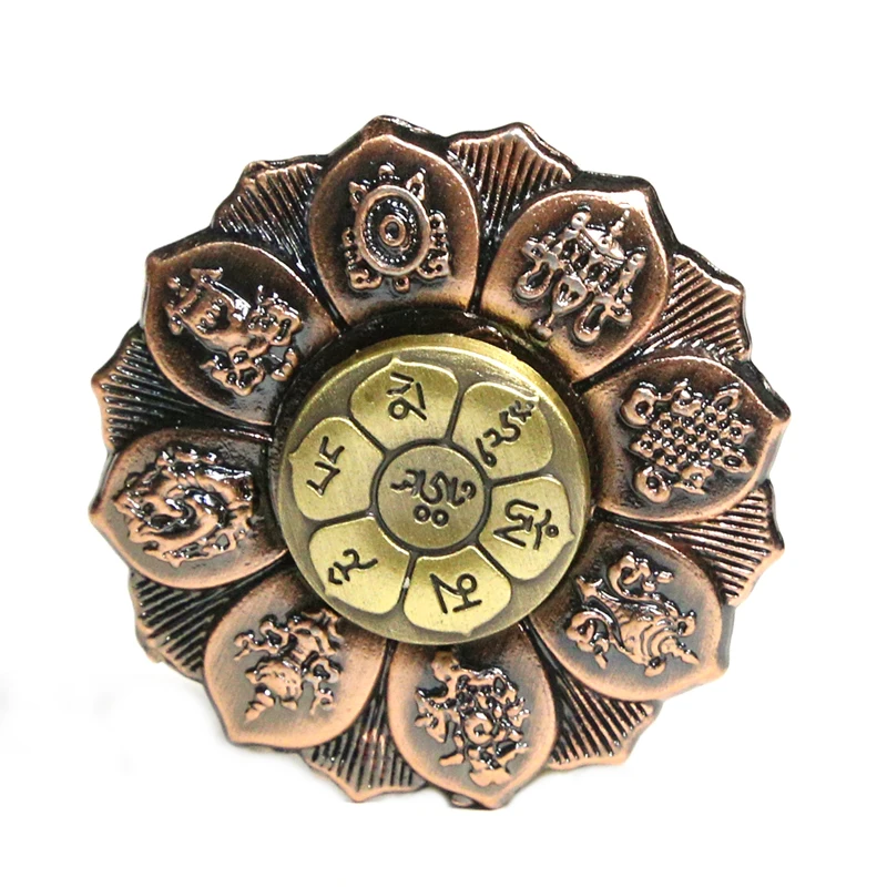 Giroscopio de loto para la yema del dedo, Spinner de mano de Metal, rotación del autismo, juguete antipresión, juguete antiestrés, regalo para niños