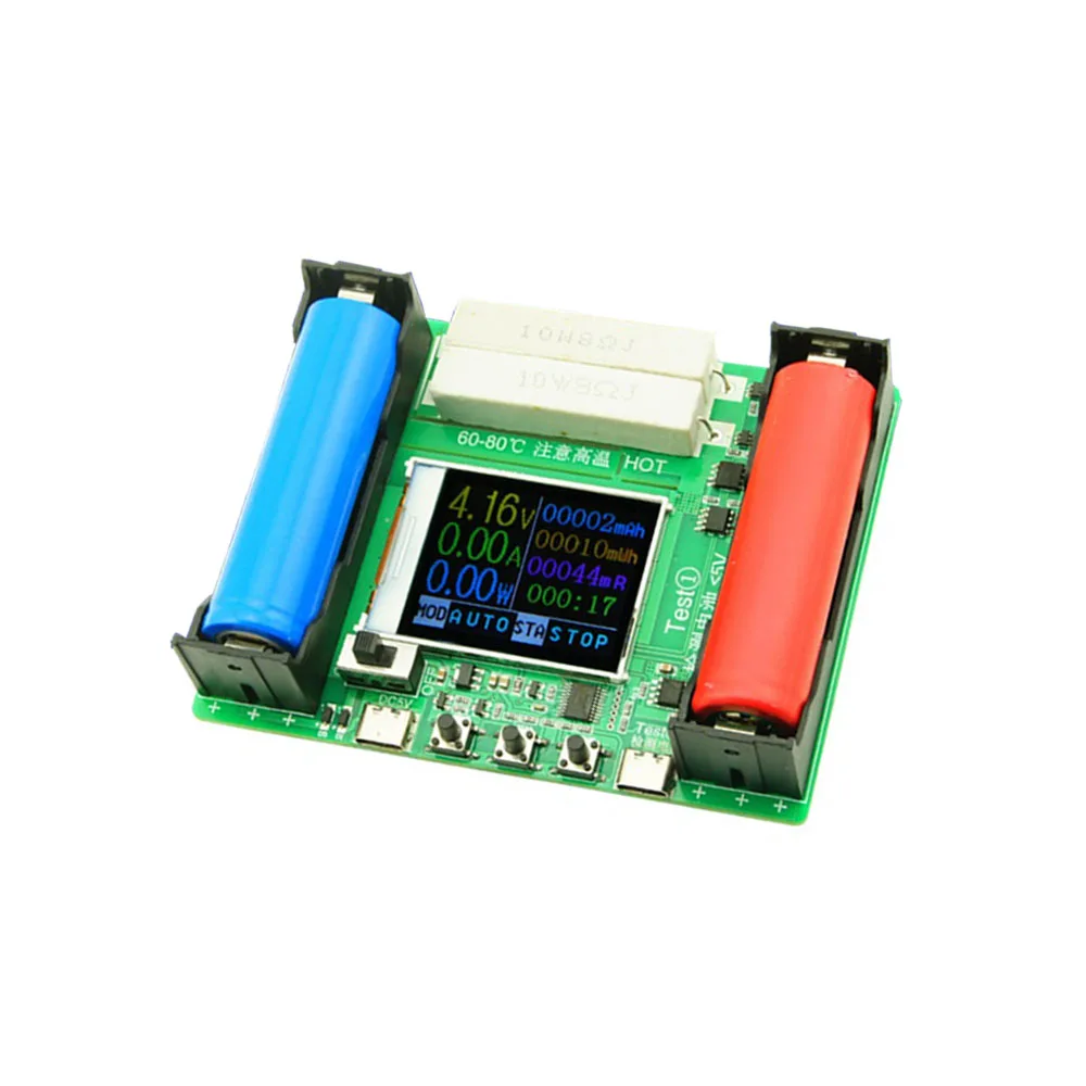 

Type-C LCD Display Battery Capacity Tester MAh MWh Digital Lithium Battery Power Detector Module 18650 Battery Tester