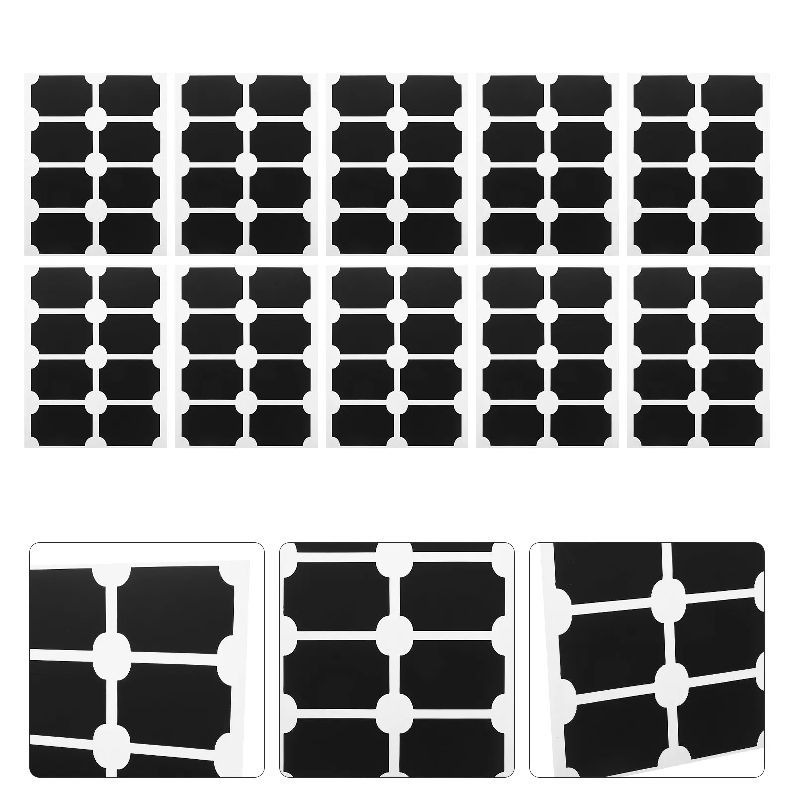 

20 Sheets Chalkboard Label Stickers Writeable Self Adhesive Tags for Seasoning Jars Pantry Organization Home Storage Use
