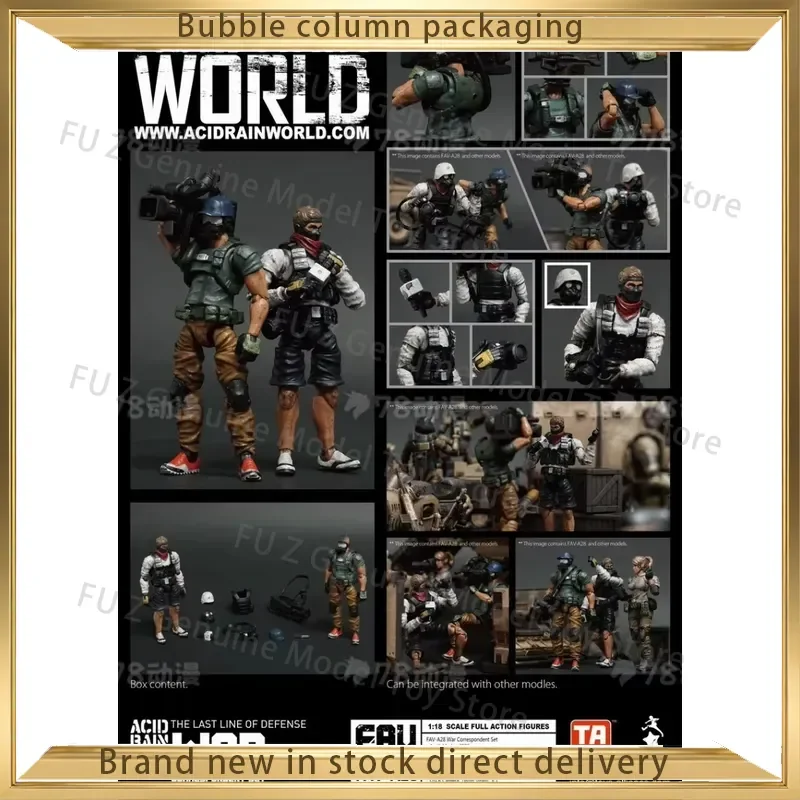 for TOYS ALLIANCE Acid Rain 1/18 Soldier Series Battlefield Journalist Set FAV-A28 Handmade Model Toy Collection