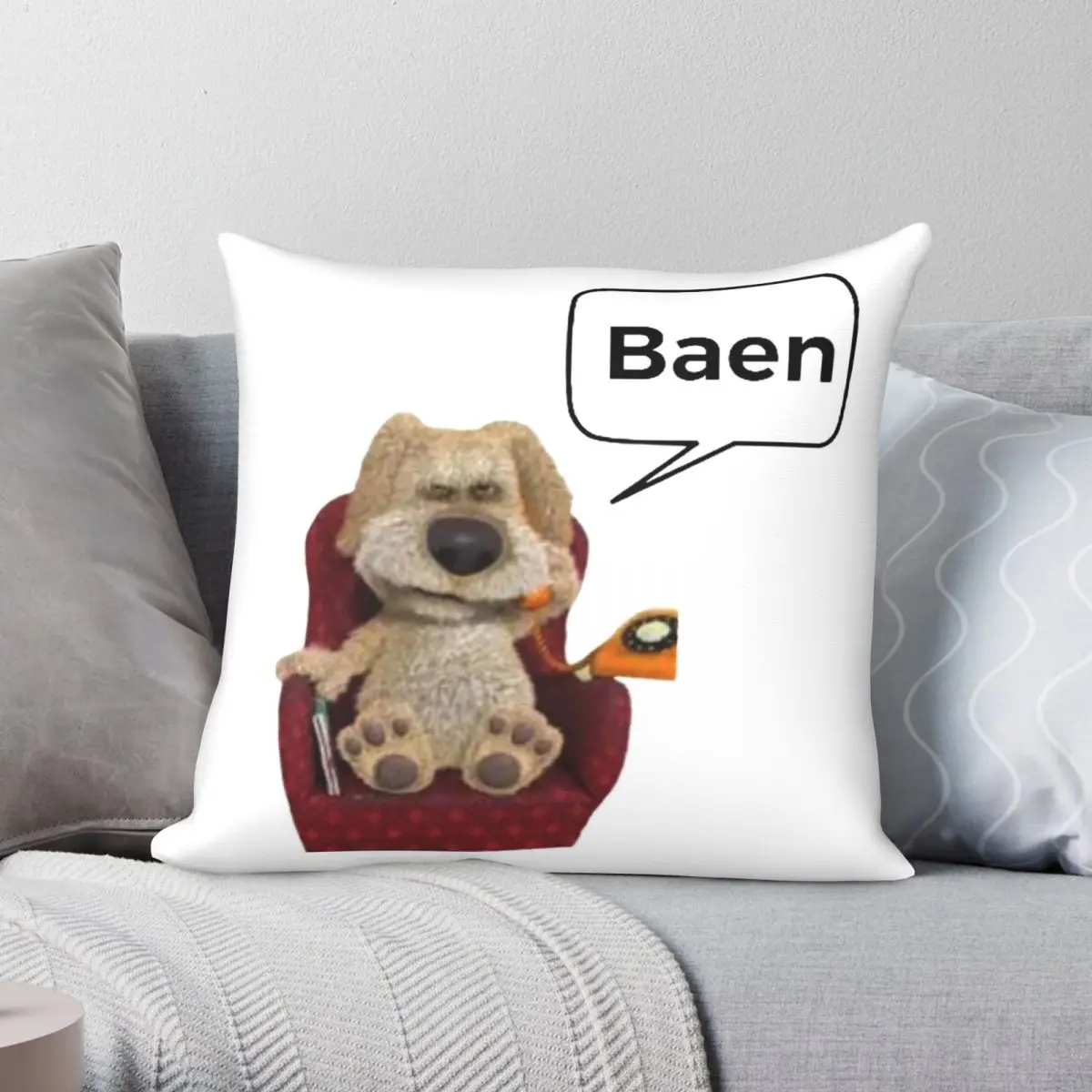 Talking Ben The Dog Pillowcase Polyester Linen Velvet Pattern Zip Decorative Home Cushion Cover Wholesale 45x45