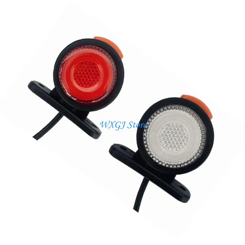 

37JE 2pcs Truck Side Marker Light 12V 24V Turn Clearance Light Replacement Side Marker Lamps Brake Lights