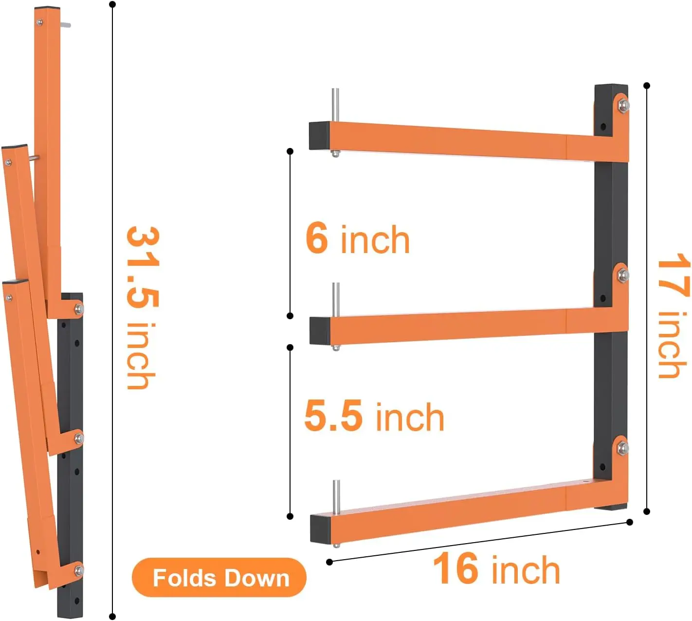 ber Rack Wall Mount, Lumber Storage Rack, Heavy Duty Wood Storage Racks With 9-Level System, 1080 Lb Substantial Garage Wood