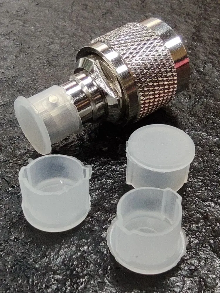 BNC Stecker Schutzhülle Weiß Kunststoff Drahtlose Instrument Ausrüstung Stecker End Kappe Schutzhülle 50 Teile/los – Detail 1