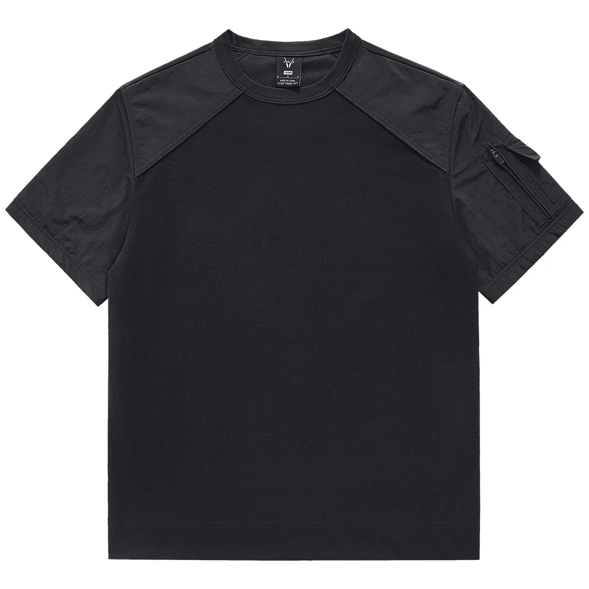 

VIP Men's ort Sve T-irt Summer Heavy Du Functional Patchwork Base irt Design Sensation Top Trendy round Ne Sweat...