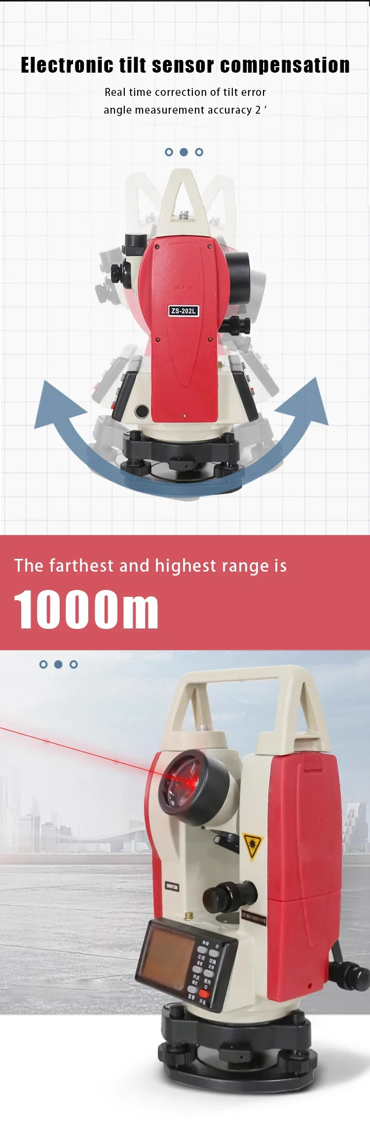 Instrument d'arpentage d'ingénierie de Construction Jingwei, Instrument d'arpentage de haute précision, BD-05LL