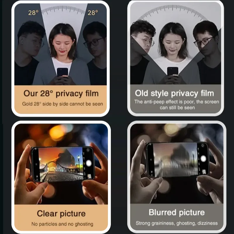 Pelindung layar Privasi, 5 buah pelindung layar Privasi untuk iPhone 14 Pro Max 14 Plus Anti-Spy Glass untuk iPhone 13 15 12 11 Pro Max 13 Tempered Glass Mini