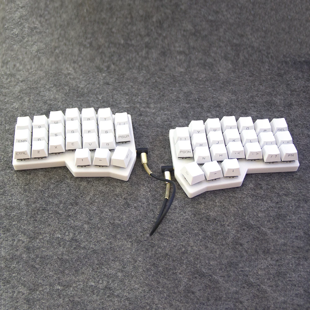 Corne V4 Keyboard Kit Programmable Ergonomics Split Keyboard Games Wired RGB Hot swap Grey Wool V4 For VIAL Software Keypad