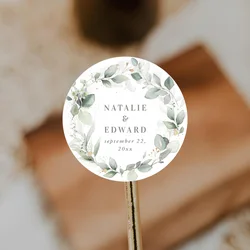 Custom Round Wedding Sticker, Personalized Wedding Stickers, Customizable Wedding Sticker, Wedding Thank You Stickers