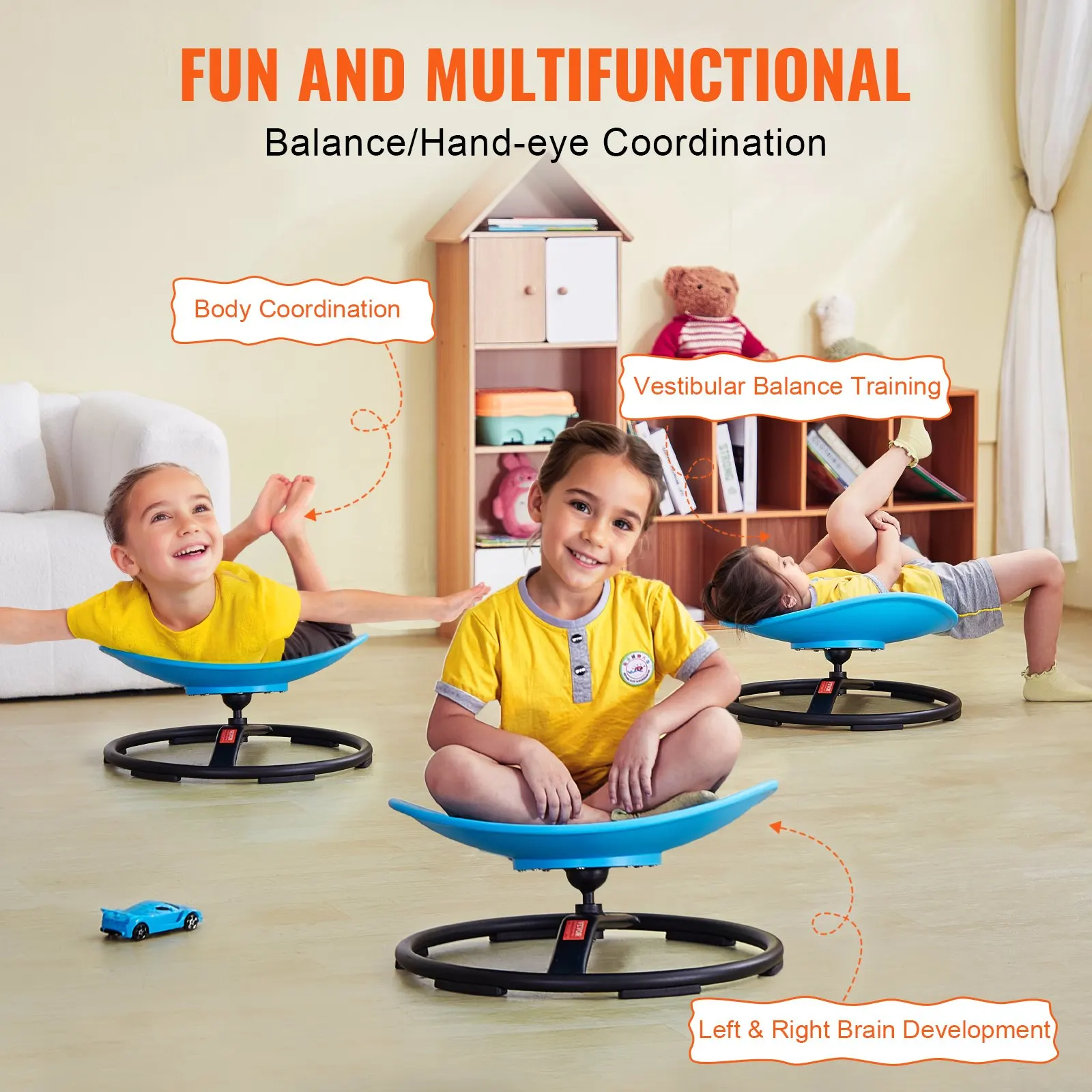 

Детское вращающееся кресло, выдерживает до 220 фунтов, сенсорное вращающееся кресло, сенсорная игрушка-кресло для детей с аутизмом с нескользящим металлическим основанием, для малышей