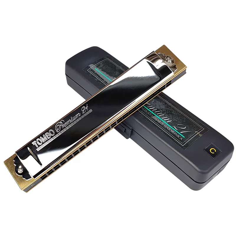 

Tombo Premium 21 Tremolo Harmonica, Professional Armonica, No. 3521, 21 Holes Harp, 42 Reeds Mouth Organ, Musical Instrumentos