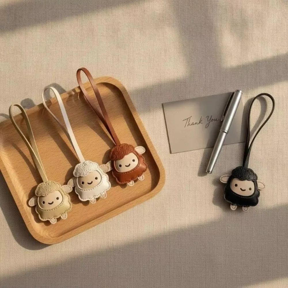 Unique Waterproof Goat Pendant Keychain PU Material New Year Decor Bag Charm Bag Pendant New Year
