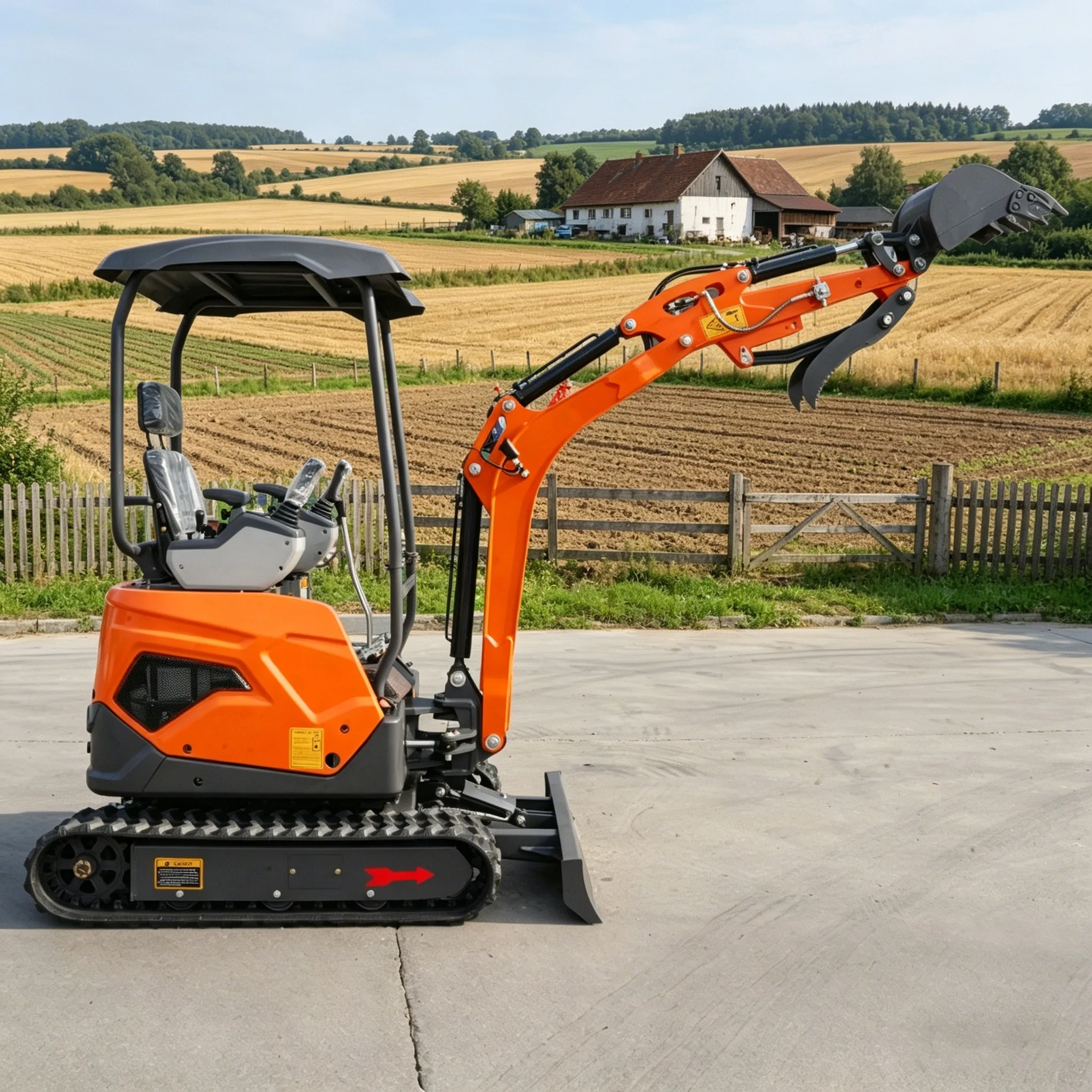 Hochwertiger Diesel-Bagger mit CE- und EPA-Zertifizierung, Gummiketten-Minibagger für den Garten, 2t, multifunktional, günstiger Minibagger, kundenspezifisch anpassbar. – Detail 3