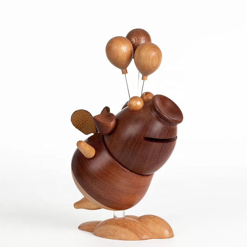 

Custom Logo Wooden Zodiac Pig Music Box Artificial Crafts for Birthday Gift Decorative Indoor Ornament for Home and Office