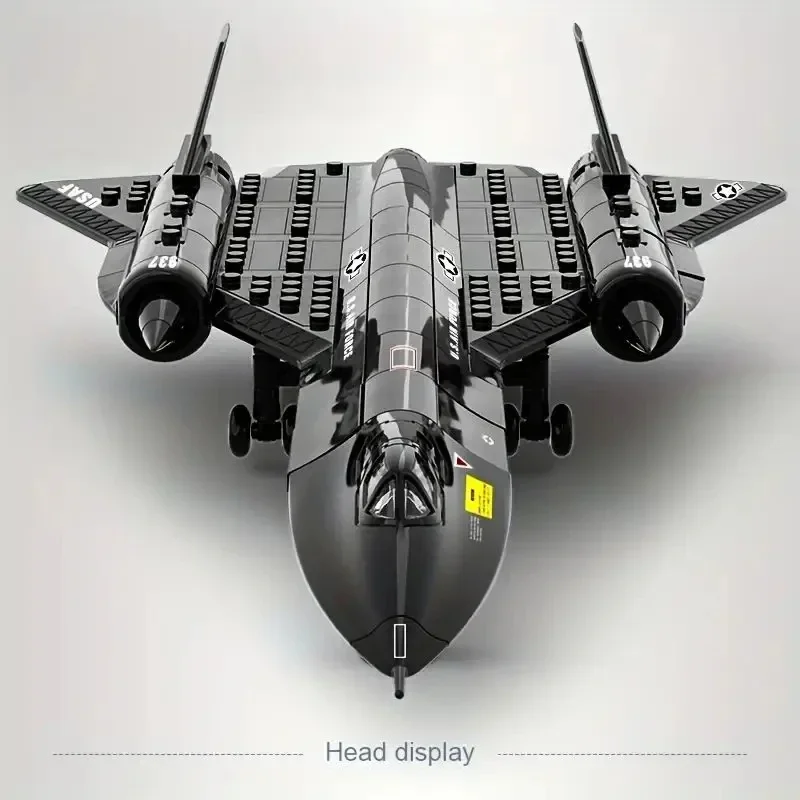 183pcs Creative Military SR-71 Spy Plane  Building Blocks Sets MOC Kit Assembly Bricks STEM Learning Toys for birthdays Toys