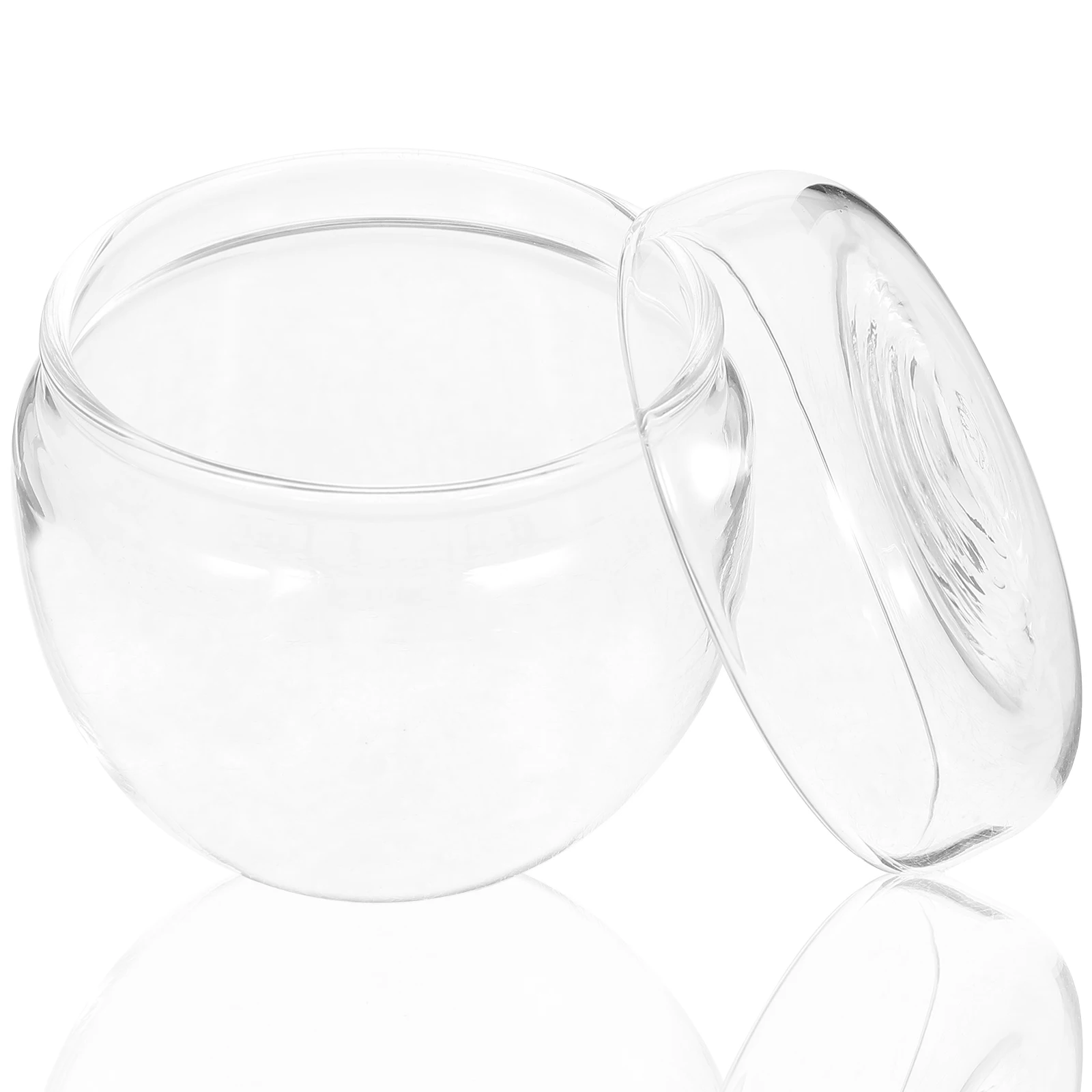 

Glass Tea Food Containers Jar Dustproof Holder Storage Canister Small with Lid Tank