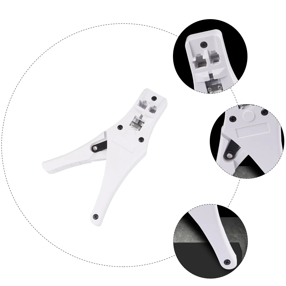 

Multifunctional Crimping Pliers Network Cable Wire Cutting Tool Durable PC Plastic Compact Size Wire Stripper Cable Pliers Home
