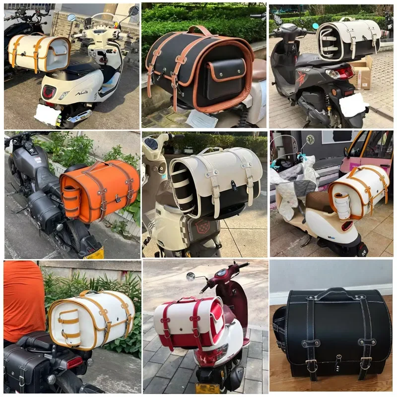 33L Waterproof Luggage Bag  Rebel for Cruiser for Scooter for Travel Bag Vespa Sissy Bar Motorcycle Tail Bag Side Saddlebag