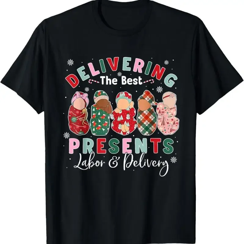 Delivering The Best Presents Labor Delivery Nurse Christmas T-Shirt