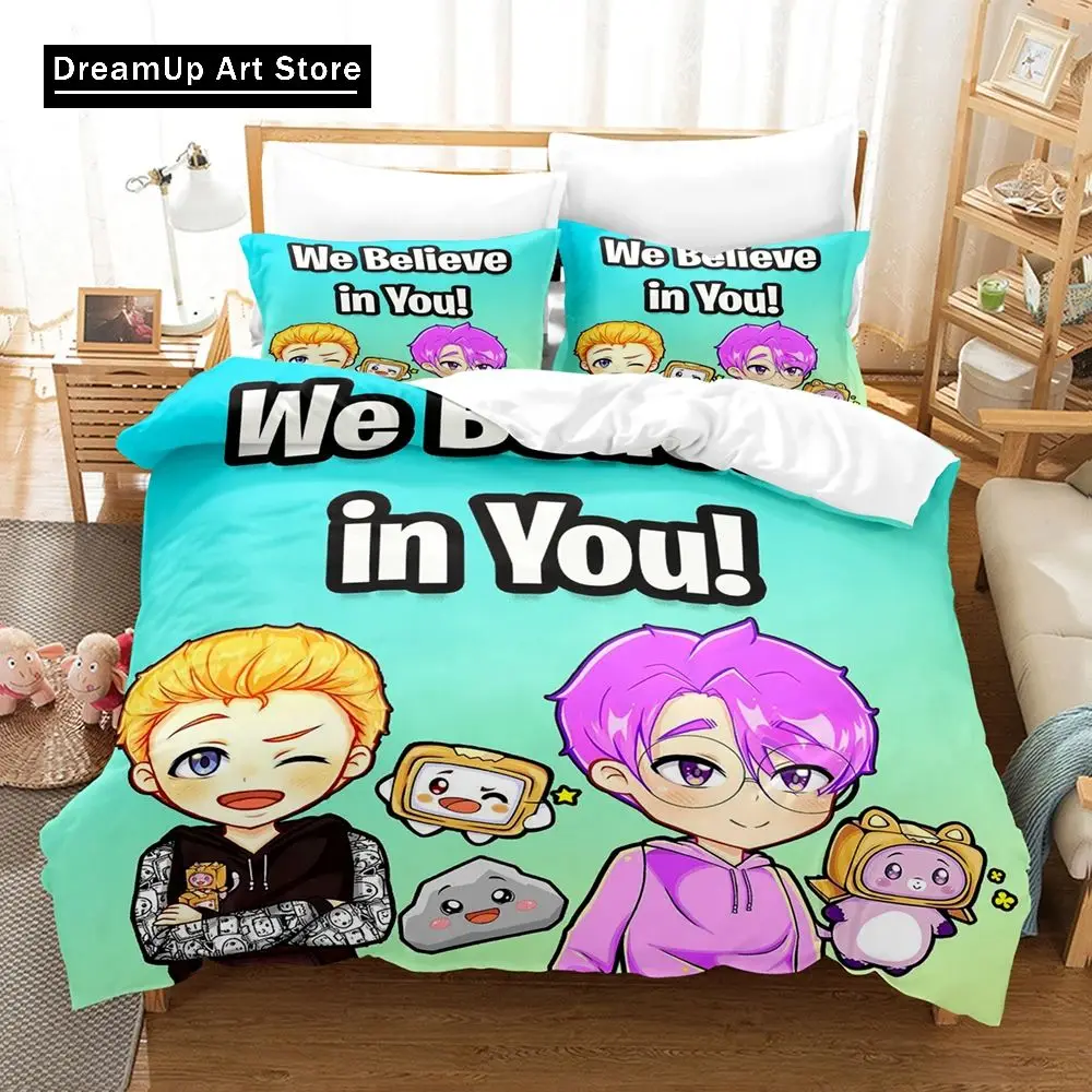 3D Print Cartoon Lanky-box Boxy Bedding Set Boys Girls Twin Queen King Size Duvet Cover Pillowcase Bed boys Adult Bedroom